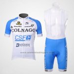 2012 Fietskleding Colnago Azuur en Wit Korte Mouwen en Koersbroek