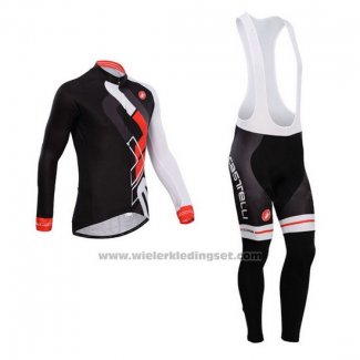 2014 Fietskleding Castelli Rood en Zwart Lange Mouwen en Koersbroek