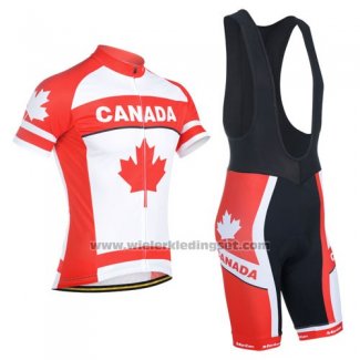 2014 Fietskleding Monton Kampioen Canada Korte Mouwen en Koersbroek