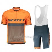 2018 Fietskleding Scott Rc Zwart Oranje Korte Mouwen en Koersbroek