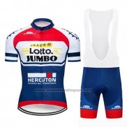 2019 Fietskleding Lotto NL-Jumbo Blauw Wit Rood Korte Mouwen en Koersbroek