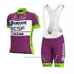 2020 Fietskleding Bardiani Csf Fuchsia Wit Korte Mouwen en Koersbroek