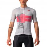 2021 Fietskleding Giro D'italie Wit Roze Korte Mouwen en Koersbroek