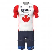 2022 Fietskleding Canada Champion Israel Cycling Academy Rood Korte Mouwen en Koersbroek