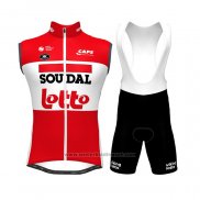 2022 Windvest Lotto Soudal Rood Korte Mouwen en Koersbroek