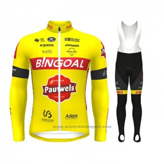 2022 Fietskleding Bingoal WB Geel Lange Mouwen en Koersbroek