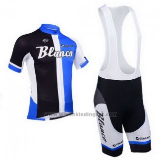 2013 Fietskleding Blanco Zwart en Blauw Korte Mouwen en Koersbroek