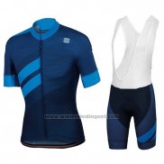 2018 Fietskleding Sportful Donker Blauw Korte Mouwen en Koersbroek