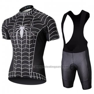 2019 Fietskleding Marvel Heros Spider Man Zwart Korte Mouwen en Koersbroek