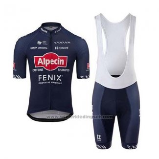 2020 Fietskleding Alpecin Fenix Blauw Rood Korte Mouwen en Koersbroek