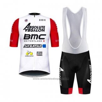 2020 Fietskleding BMC Absolute Absalon Wit Rood Korte Mouwen en Koersbroek