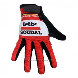 2020 Lotto Soudal Handschoenen Met Lange Vingers Rood Wit