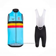 2023 Windvest Belgie Lichtblauw Korte Mouwen en Koersbroek