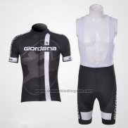 2011 Fietskleding Giordana Wit Zwart Korte Mouwen en Koersbroek