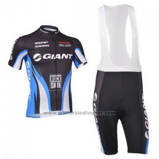 2013 Fietskleding Giant Blauw en Zwart Korte Mouwen en Koersbroek