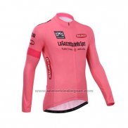 2014 Fietskleding Giro d'Italia Roze Lange Mouwen en Koersbroek