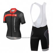 2015 Fietskleding Castelli 3t Zwart en Rood Korte Mouwen en Koersbroek