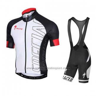 2015 Fietskleding Specialized Zwart en Wit Korte Mouwen en Koersbroek