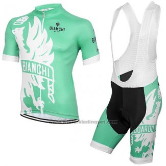 2016 Fietskleding Bianchi Groen en Wit Korte Mouwen en Koersbroek