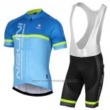 2017 Fietskleding Nalini Brivio Blauw Korte Mouwen en Koersbroek