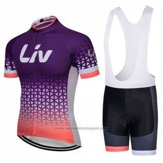 2018 Fietskleding Liv Diep Violet Korte Mouwen en Koersbroek