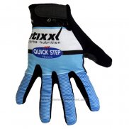 2020 Etixx Quick Step Handschoenen Met Lange Vingers Blauw Zwart Wit