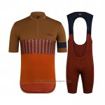 2021 Fietskleding Rapha Bruin Oranje Korte Mouwen en Koersbroek