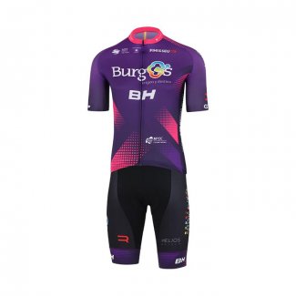 2022 Fietskleding Burgos BH Violet Fuchsia Korte Mouwen en Koersbroek