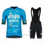 2023 Fietskleding Eolo Kometa Blauw Korte Mouwen en Koersbroek