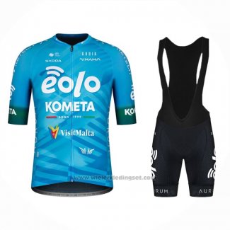 2023 Fietskleding Eolo Kometa Blauw Korte Mouwen en Koersbroek