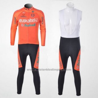 2011 Fietskleding Euskalte Oranje Lange Mouwen en Koersbroek