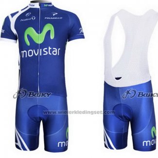 2011 Fietskleding Movistar Blauw Korte Mouwen en Koersbroek