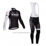 2014 Fietskleding Trek Factory Racing Zwart en Wit Lange Mouwen en Koersbroek