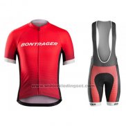 2016 Fietskleding Trek Bontrager Rood en Zwart Korte Mouwen en Koersbroek