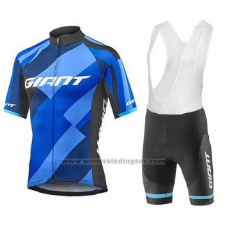 2018 Fietskleding Giant Elevate Blauw en Zwart Korte Mouwen en Koersbroek