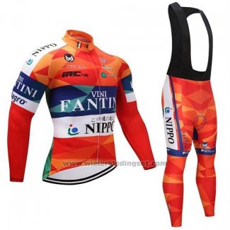 2019 Fietskleding Vini Fantini Oranje Lange Mouwen en Koersbroek