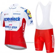 2020 Fietskleding Deceuninck Quick Step Wit Rood Korte Mouwen en Koersbroek