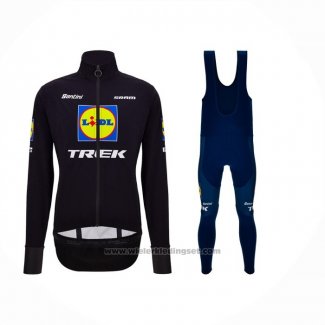 2024 Fietskleding Lidl Trek Zwart Blauw Lange Mouwen en Koersbroek