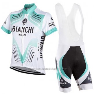 2017 Fietskleding Bianchi Milano Wit Korte Mouwen en Koersbroek