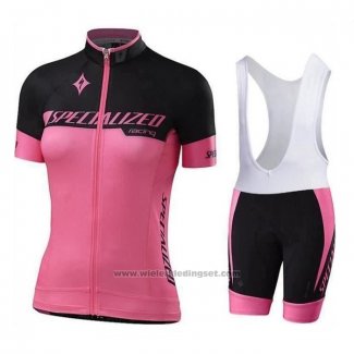 2020 Fietskleding Vrouw Specialized Zwart Roze Korte Mouwen en Koersbroek