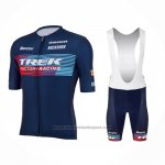 2023 Fietskleding Trek Factory Blauw Korte Mouwen en Koersbroek