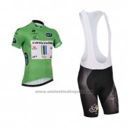 2013 Fietskleding Cannondale Lider Groen en Wit Korte Mouwen en Koersbroek