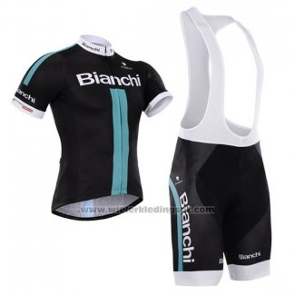 2015 Fietskleding Bardiani Zwart en Blauw Korte Mouwen en Koersbroek