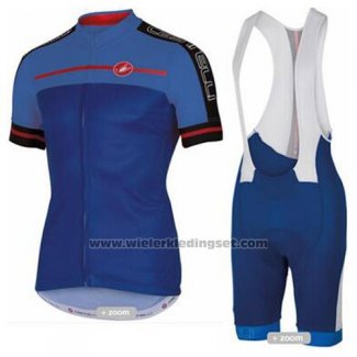 2016 Fietskleding Castelli Blauw Korte Mouwen en Koersbroek