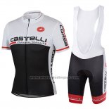 2017 Fietskleding Castelli Zwart en Wit Korte Mouwen en Koersbroek