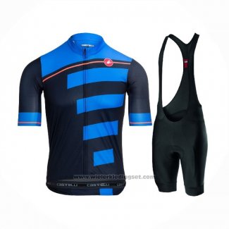 2021 Fietskleding Castelli Blauw Zwart Korte Mouwen en Koersbroek