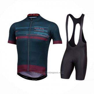 2021 Fietskleding Pearl Izumi Donker Blauw Diep Rood Korte Mouwen en Koersbroek