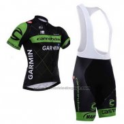 2015 Fietskleding Cannondale Groen en Zwart Korte Mouwen en Koersbroek