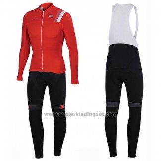 2016 Fietskleding Sportful Wit en Rood Lange Mouwen en Koersbroek