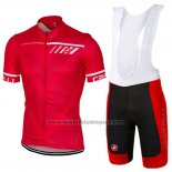 2017 Fietskleding Castelli Rood Korte Mouwen en Koersbroek